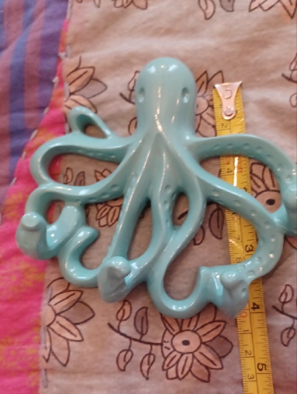 Source Unknown Aqua Octopus Multi-Hook Wall Decor - Picture 3 of 4